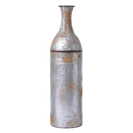 Foro 33 in. Rustic Farmhouse Style Galvanized Metal Floor Vase Decoration - Medium FO2641816